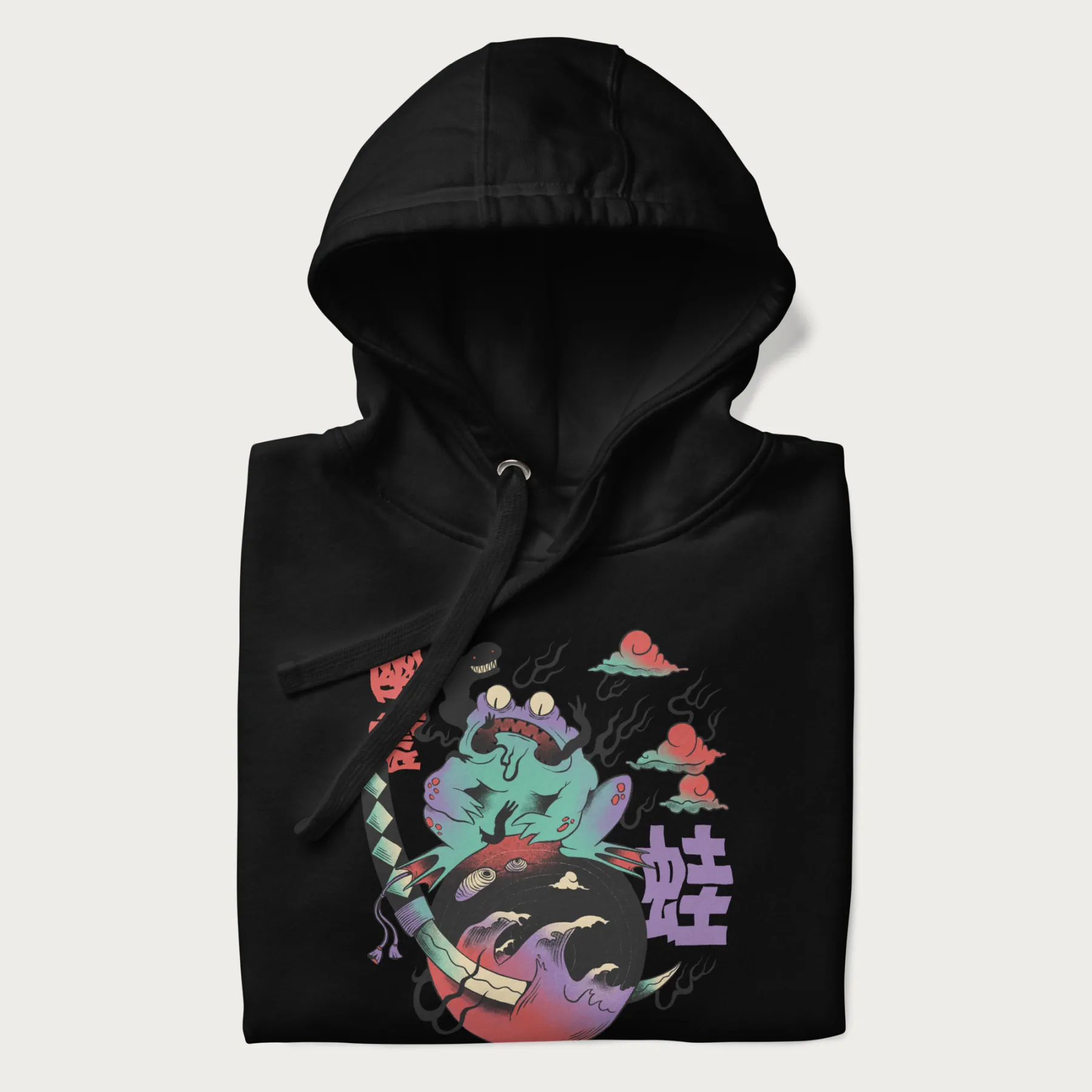 Psychedelic Japanese Frog Hoodie - Image 3
