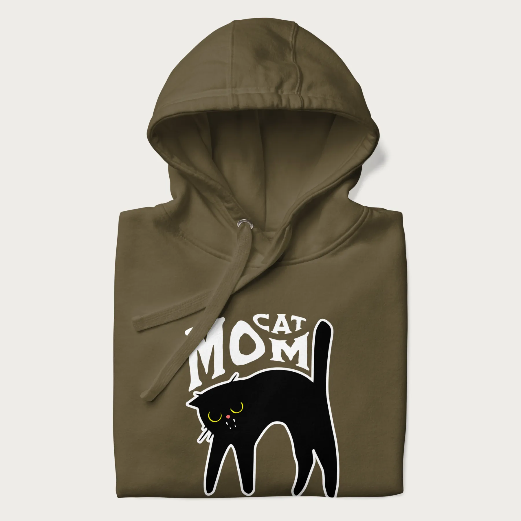 Startled Black Cat Mom Hoodie - Image 11