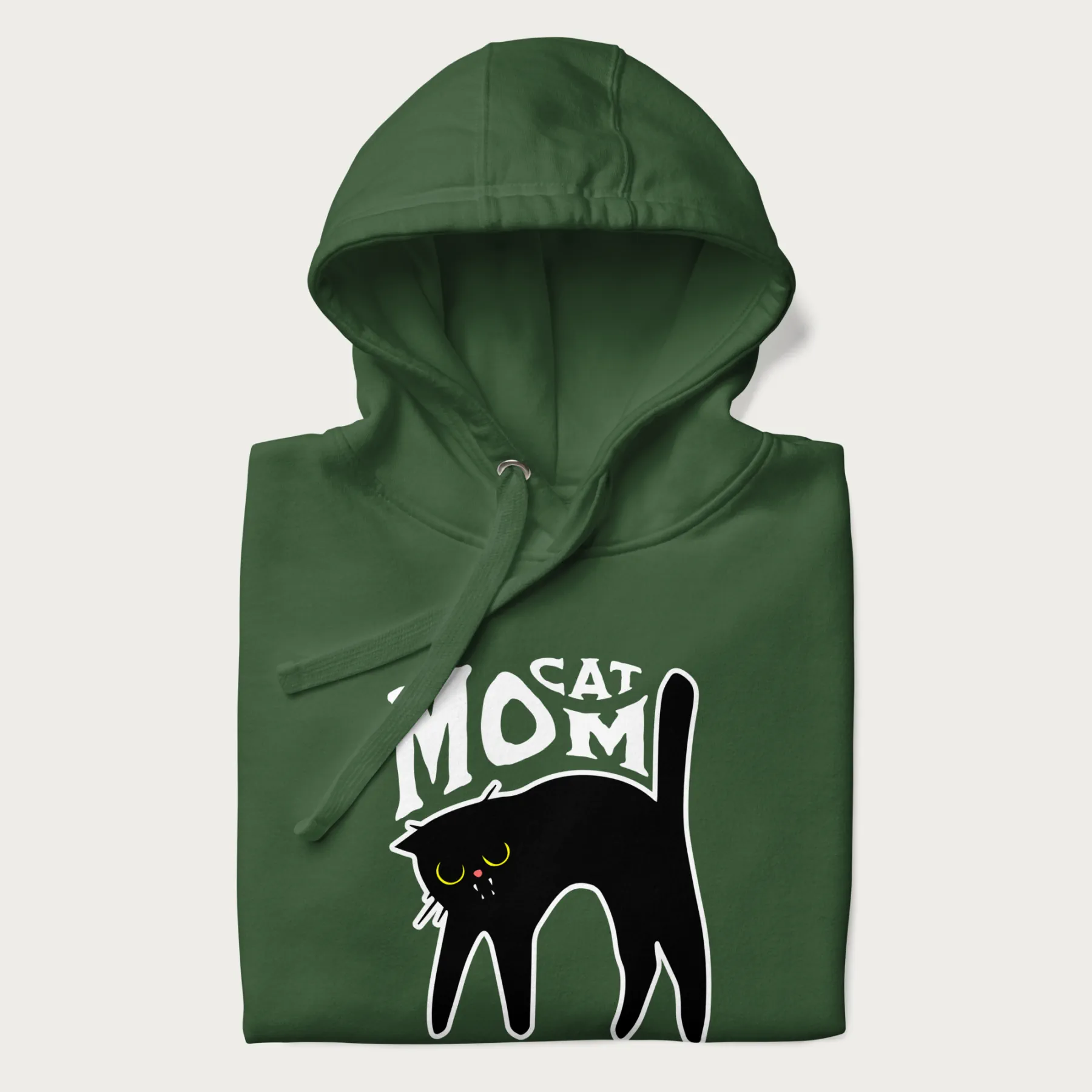 Startled Black Cat Mom Hoodie - Image 13