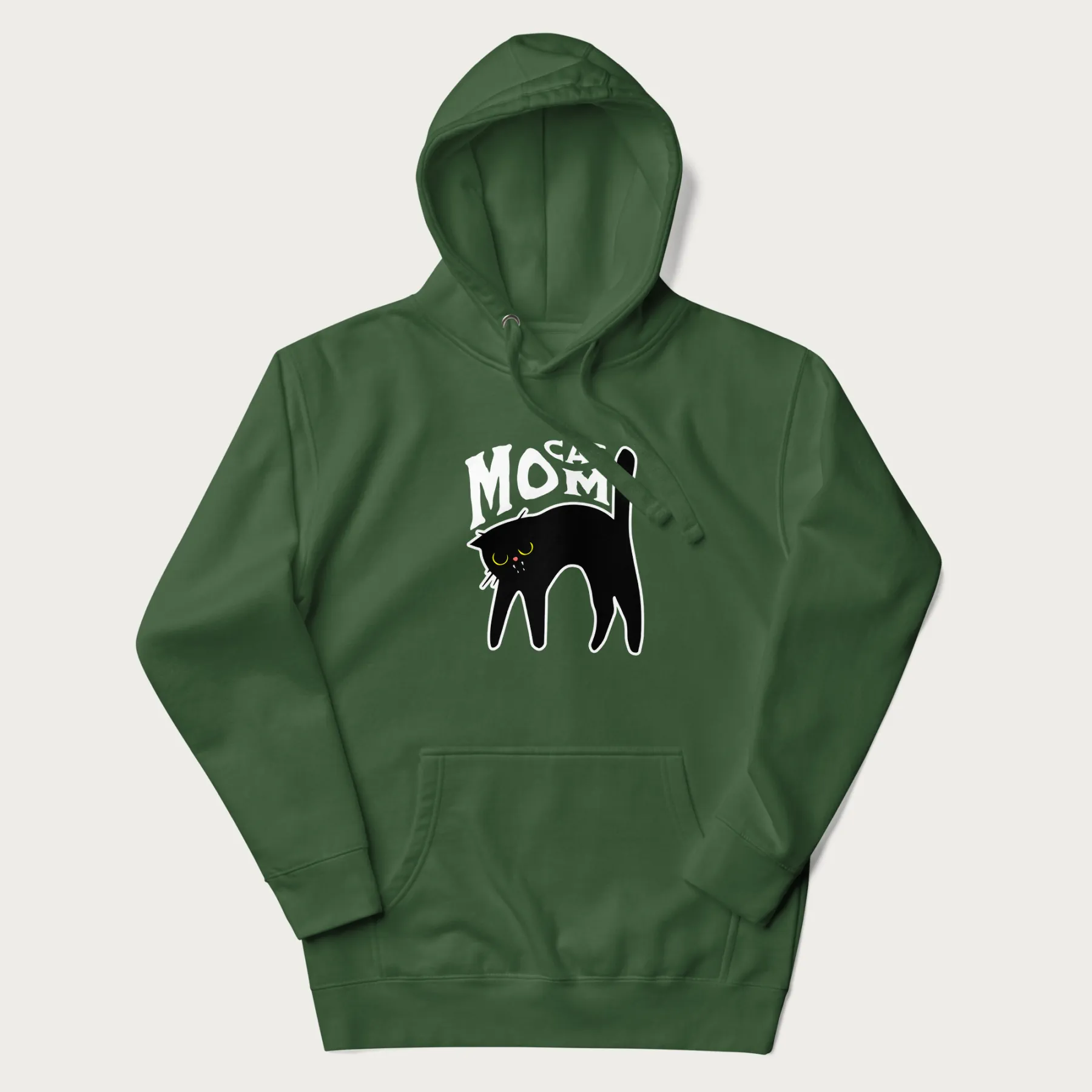 Startled Black Cat Mom Hoodie - Image 14