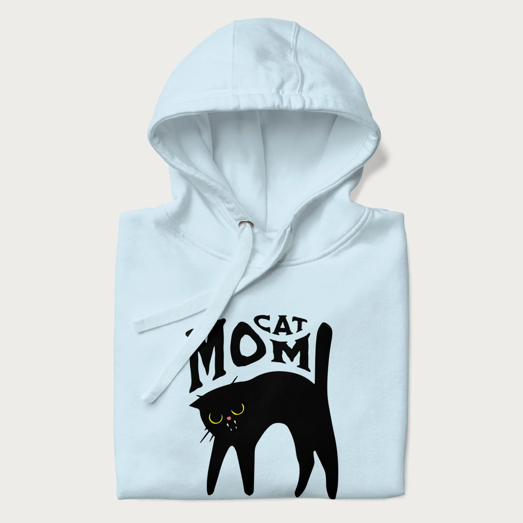 Startled Black Cat Mom Hoodie - Image 15
