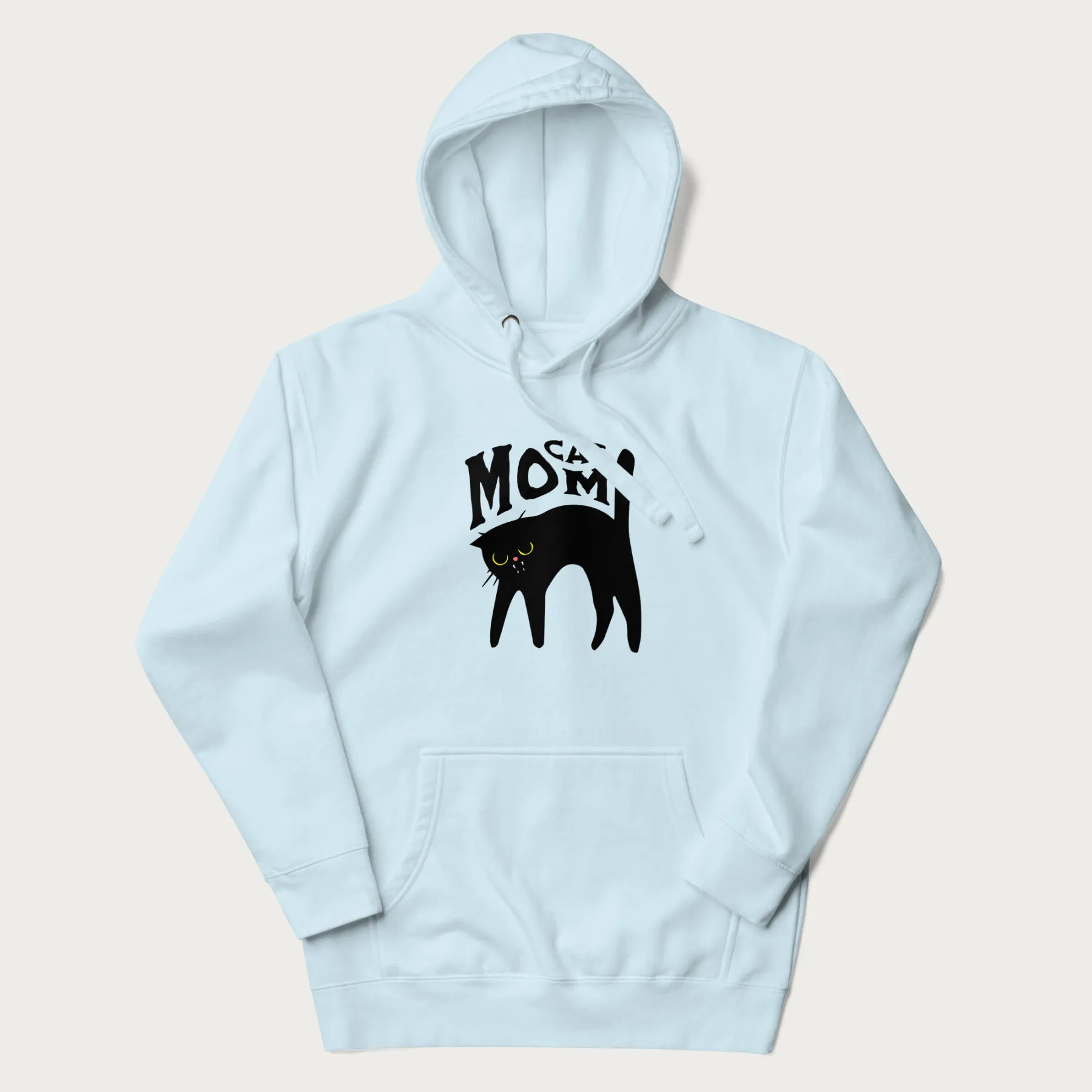Startled Black Cat Mom Hoodie - Image 16