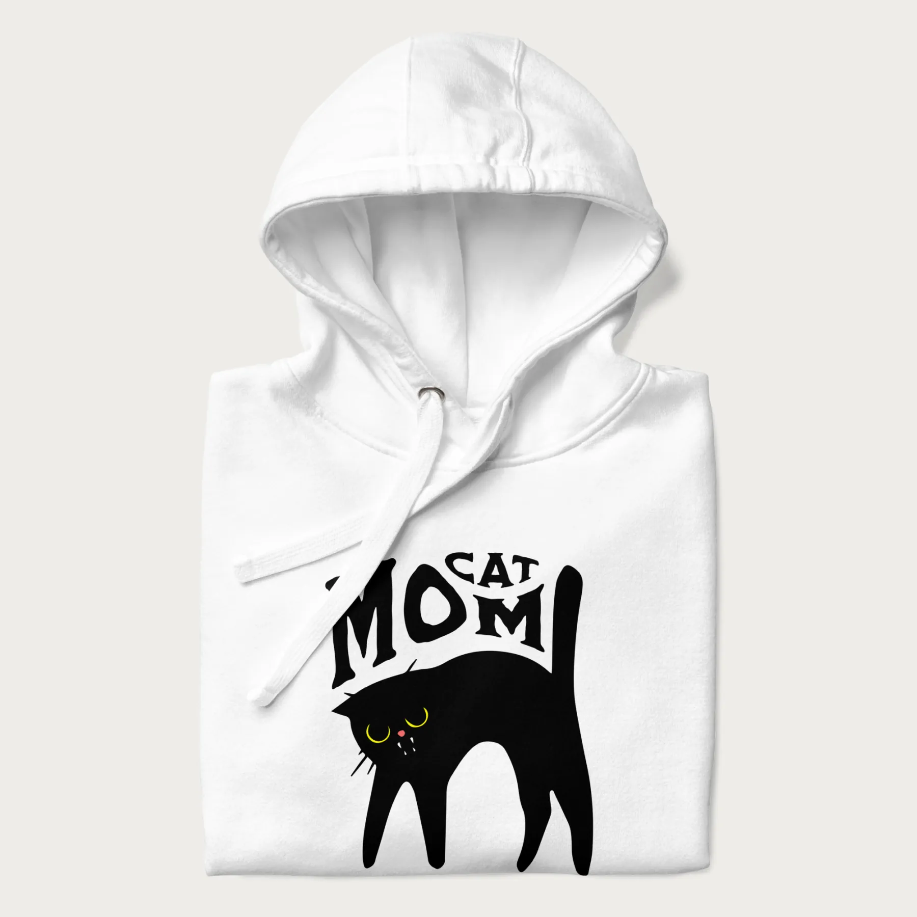 Startled Black Cat Mom Hoodie - Image 17