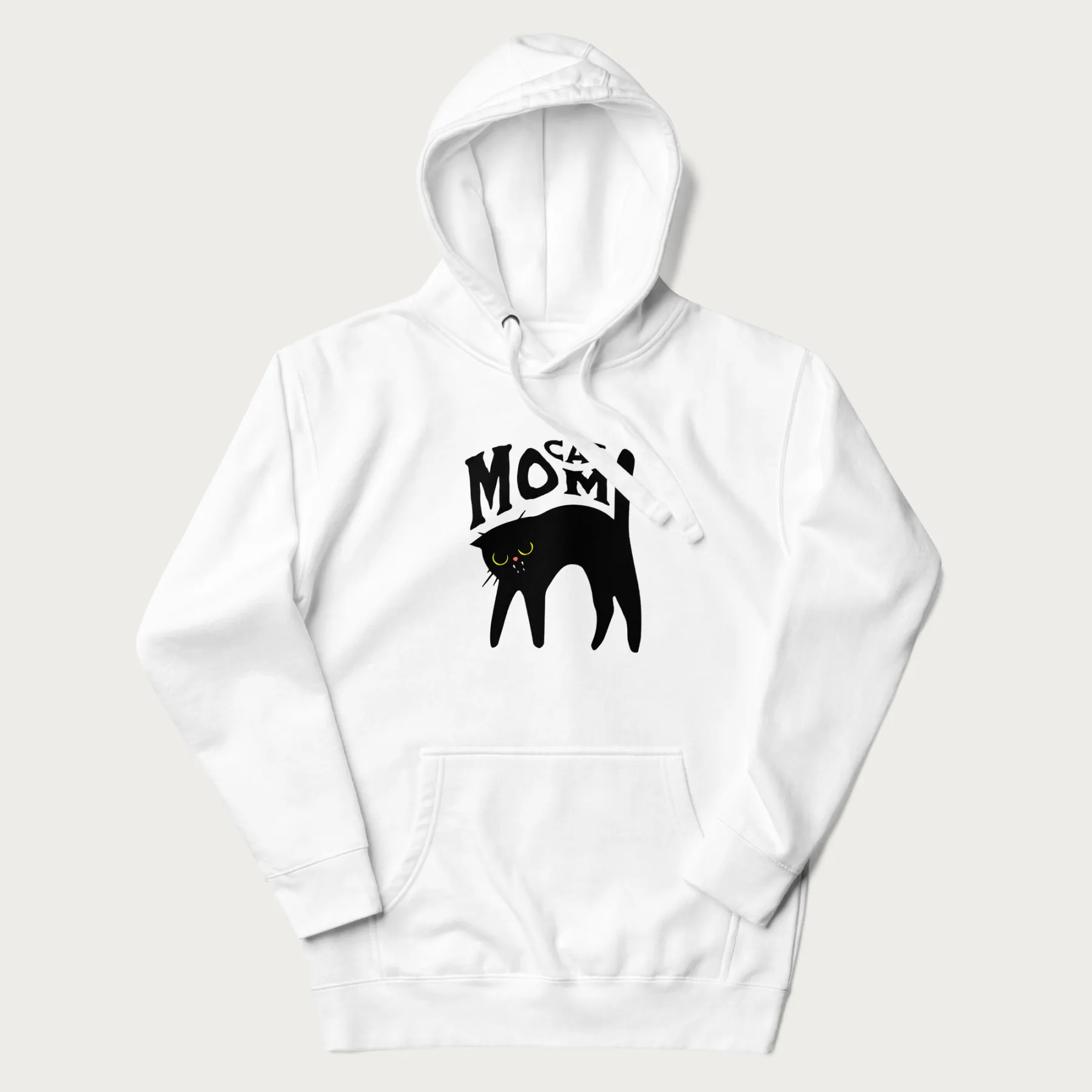 Startled Black Cat Mom Hoodie - Image 18