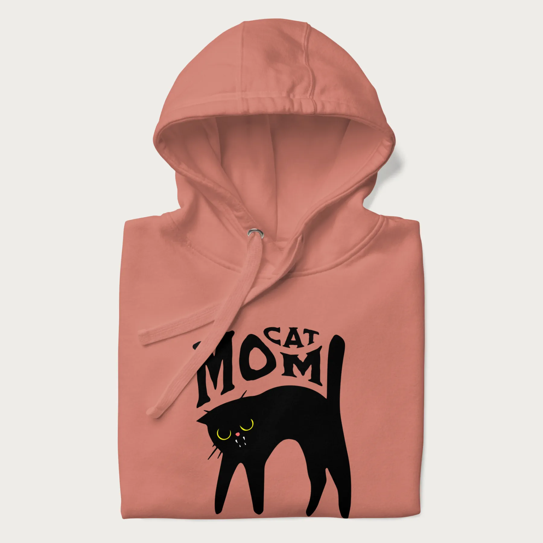 Startled Black Cat Mom Hoodie - Image 19