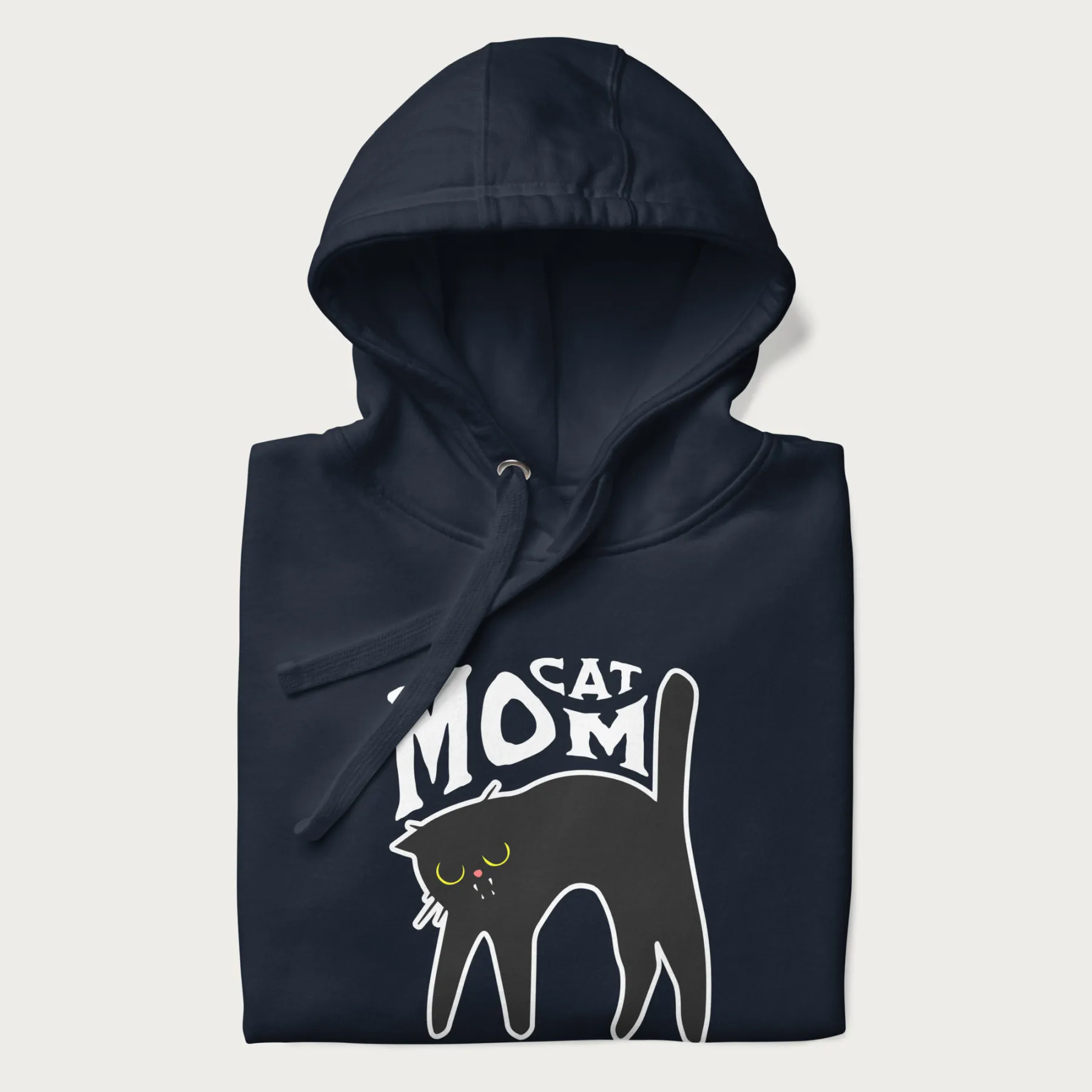 Startled Black Cat Mom Hoodie - Image 21