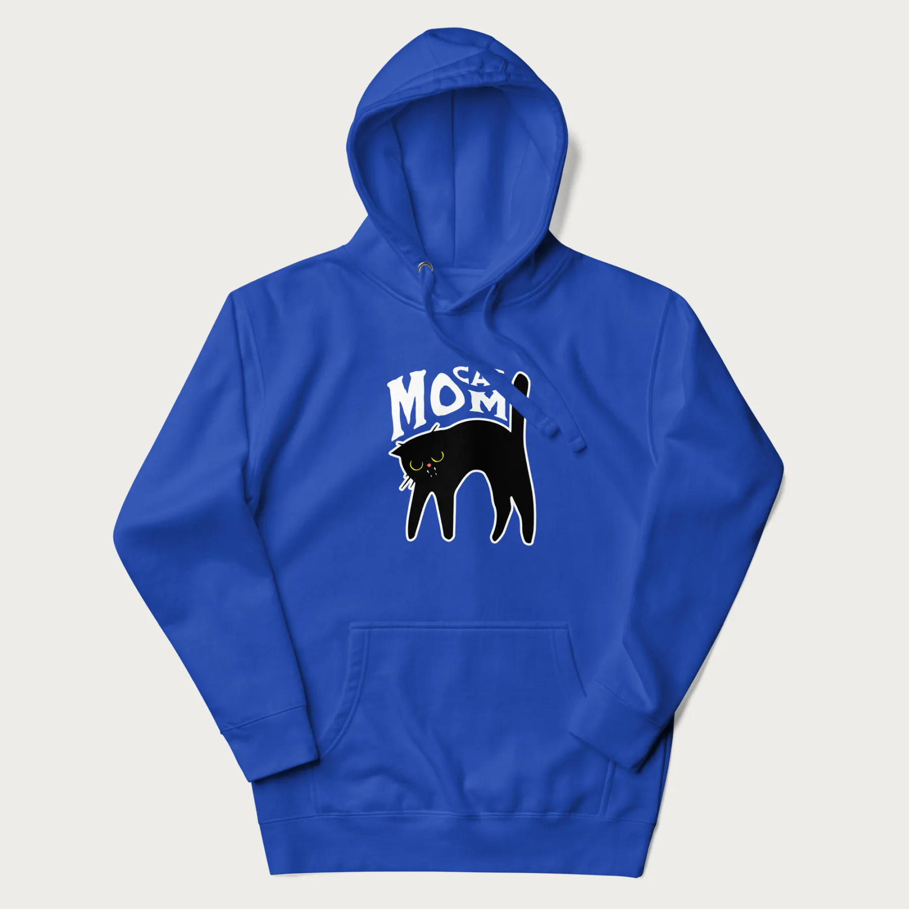 Startled Black Cat Mom Hoodie - Image 6