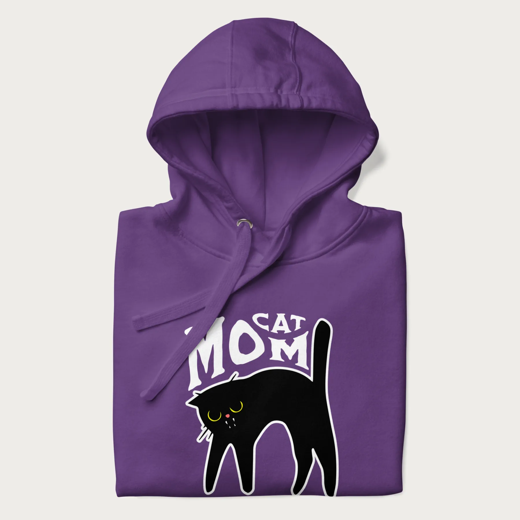 Startled Black Cat Mom Hoodie - Image 7