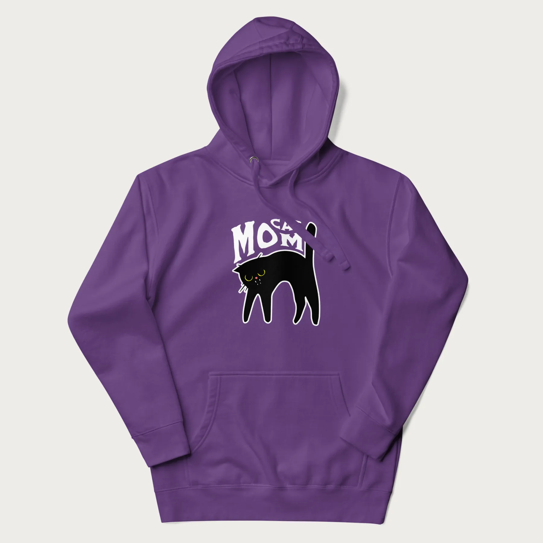 Startled Black Cat Mom Hoodie - Image 8