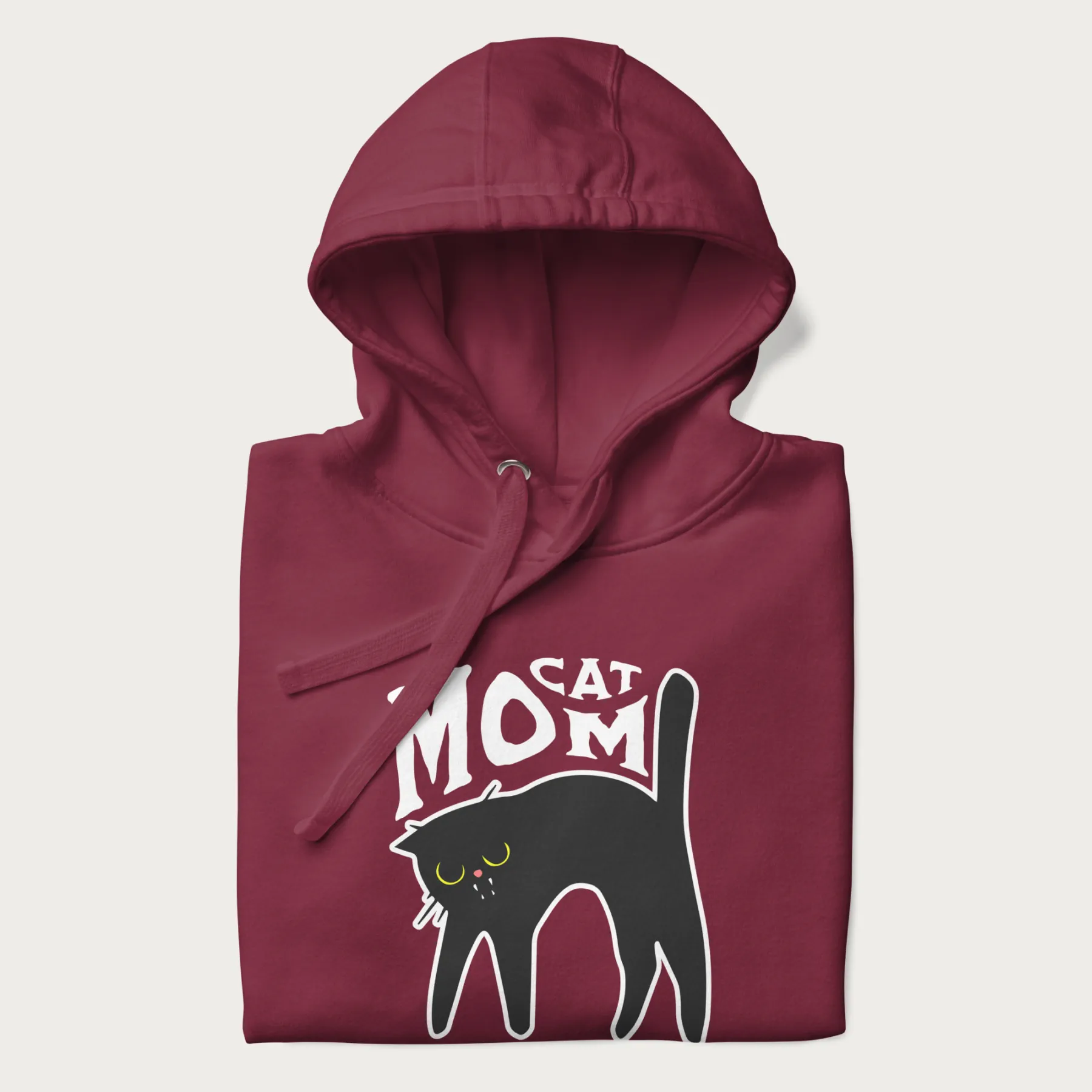 Startled Black Cat Mom Hoodie - Image 9