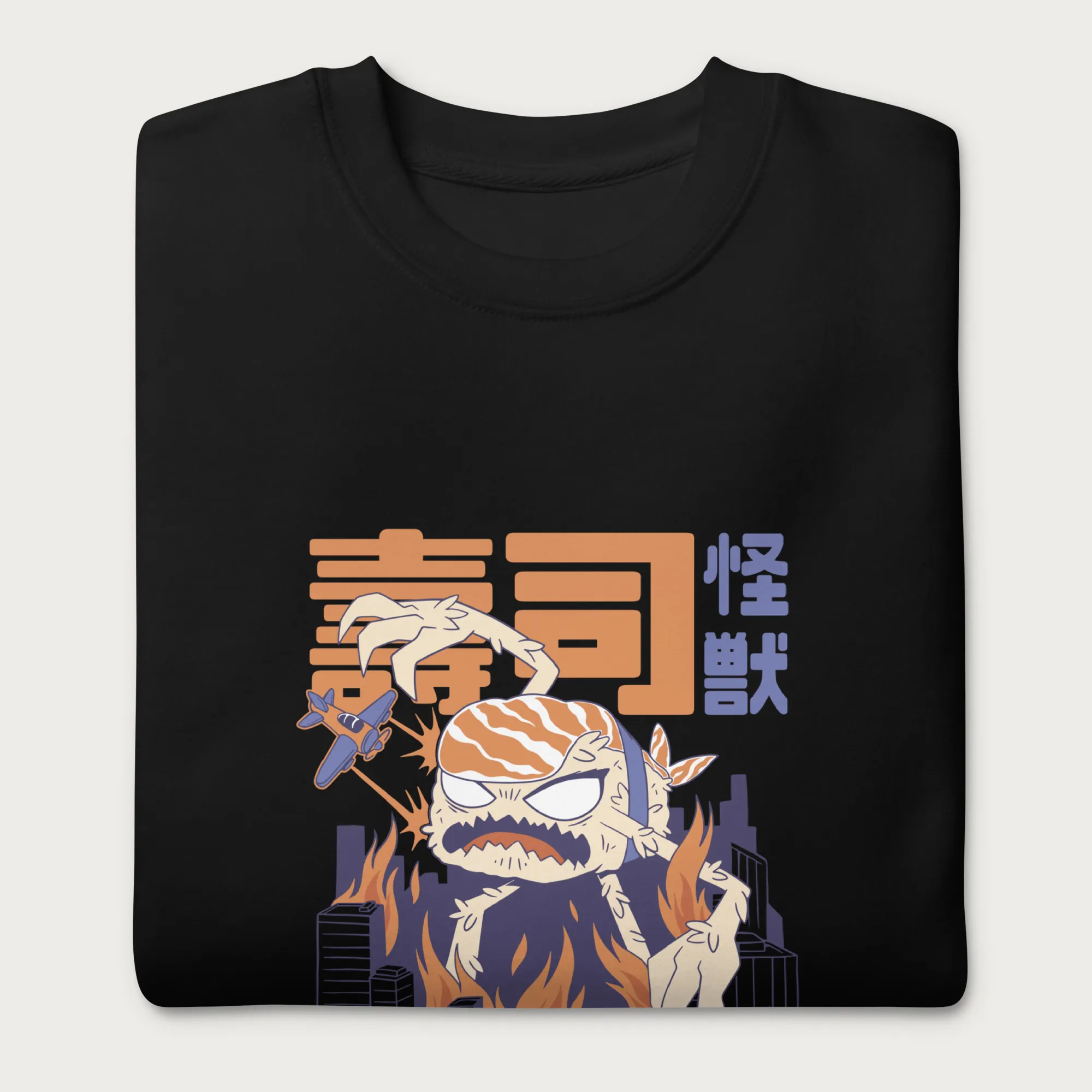 Sushi Kaiju Japanese Sweatshirt - Image 3