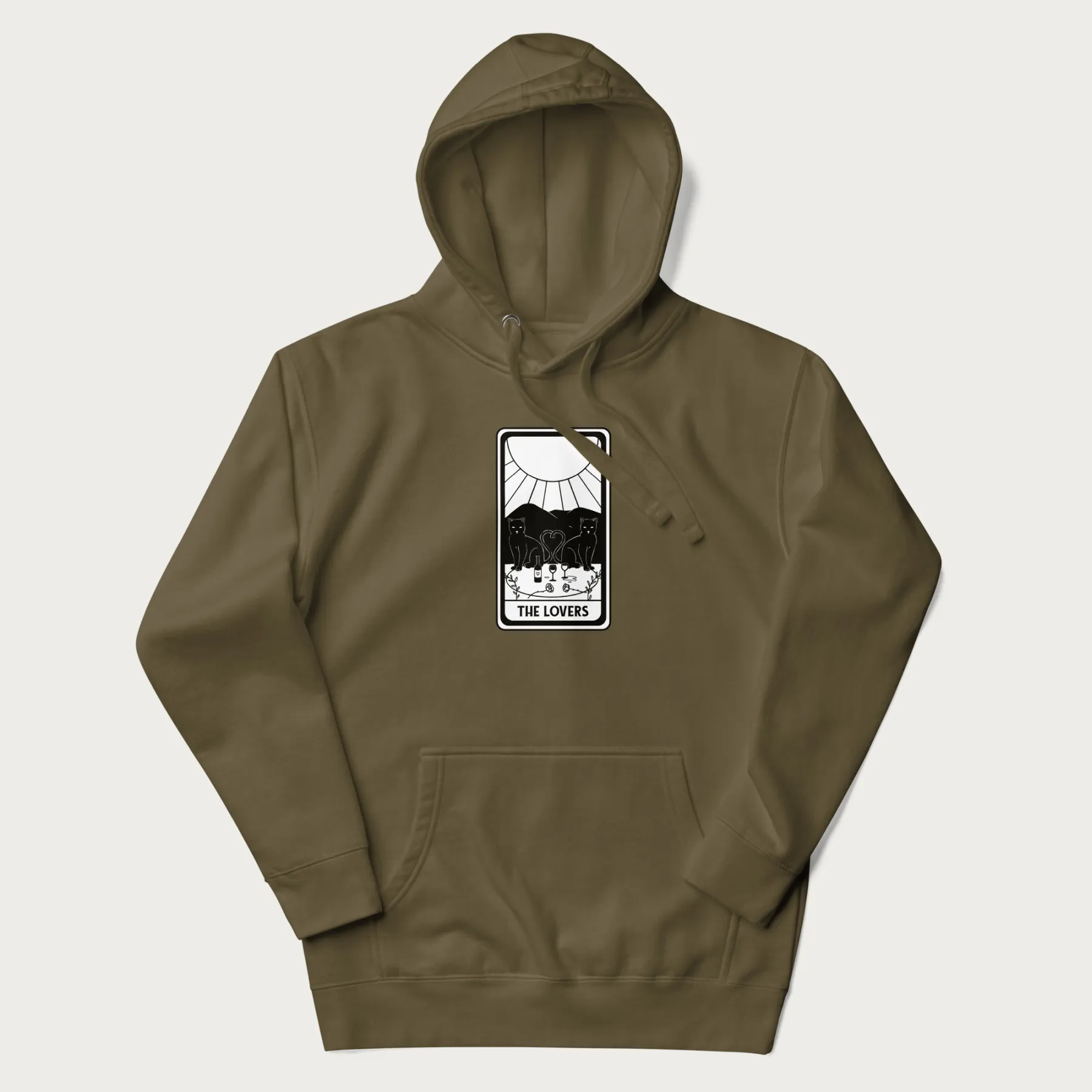 The Lovers Tarot Card Cat Hoodie - Image 16
