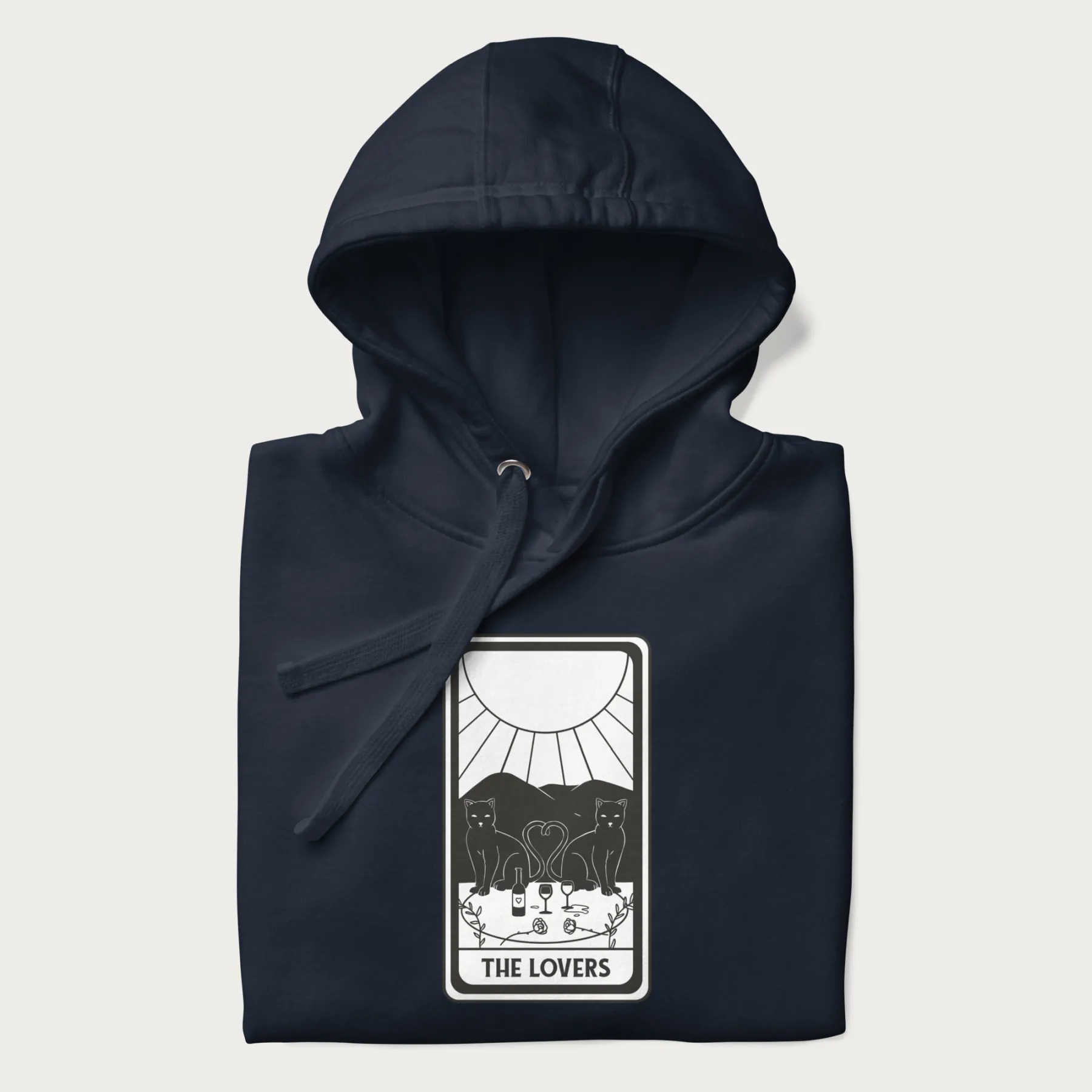 The Lovers Tarot Card Cat Hoodie - Image 17