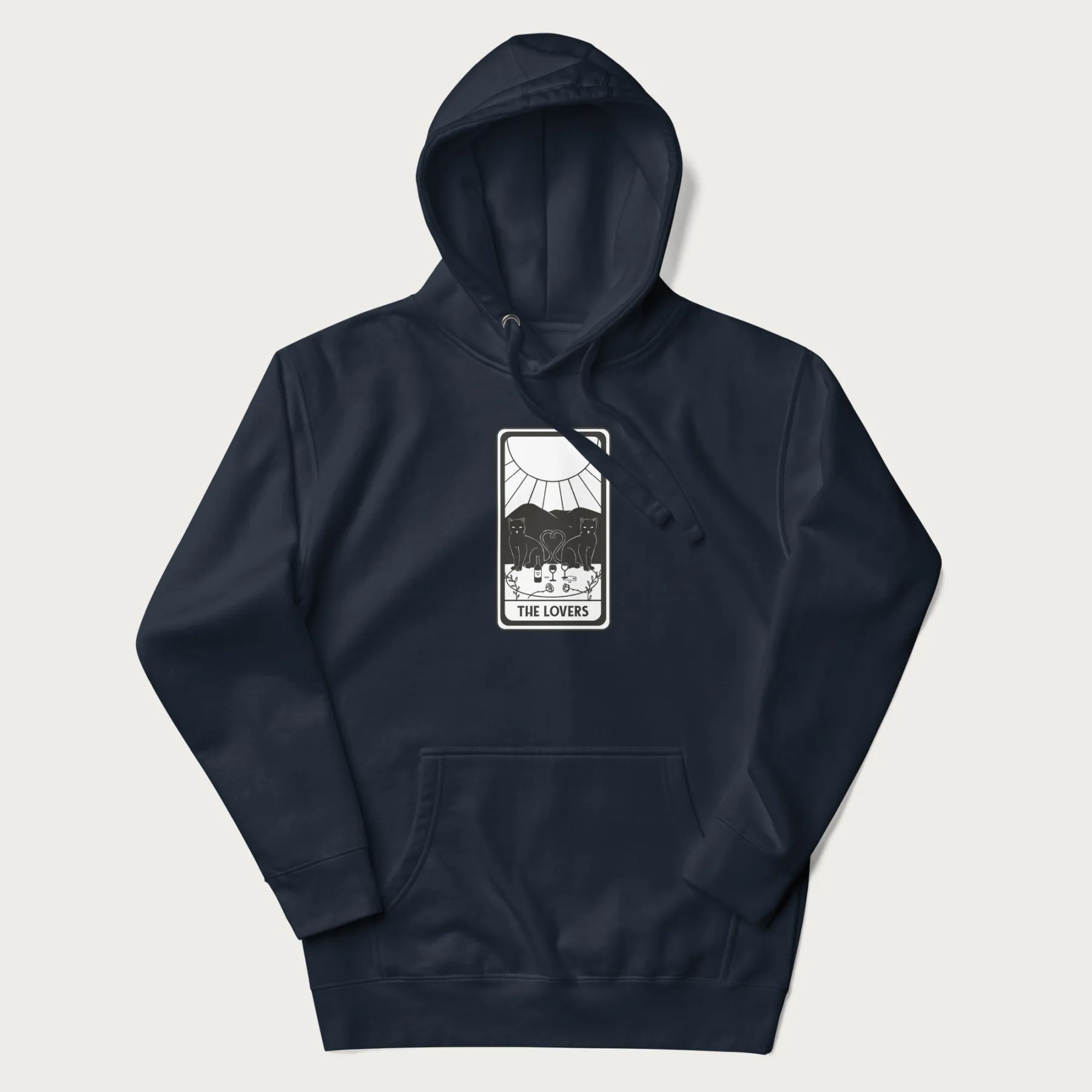 The Lovers Tarot Card Cat Hoodie - Image 18
