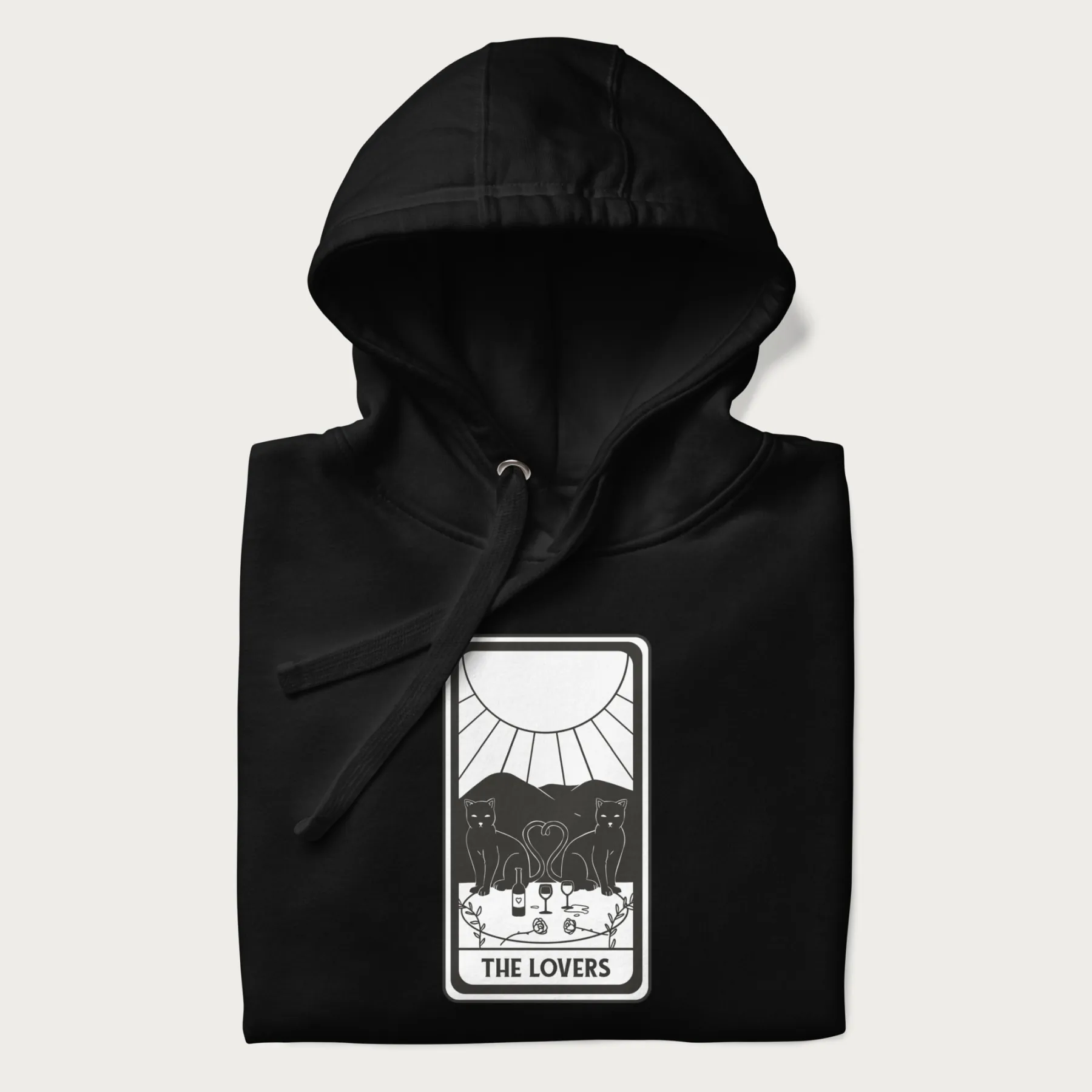 The Lovers Tarot Card Cat Hoodie - Image 5