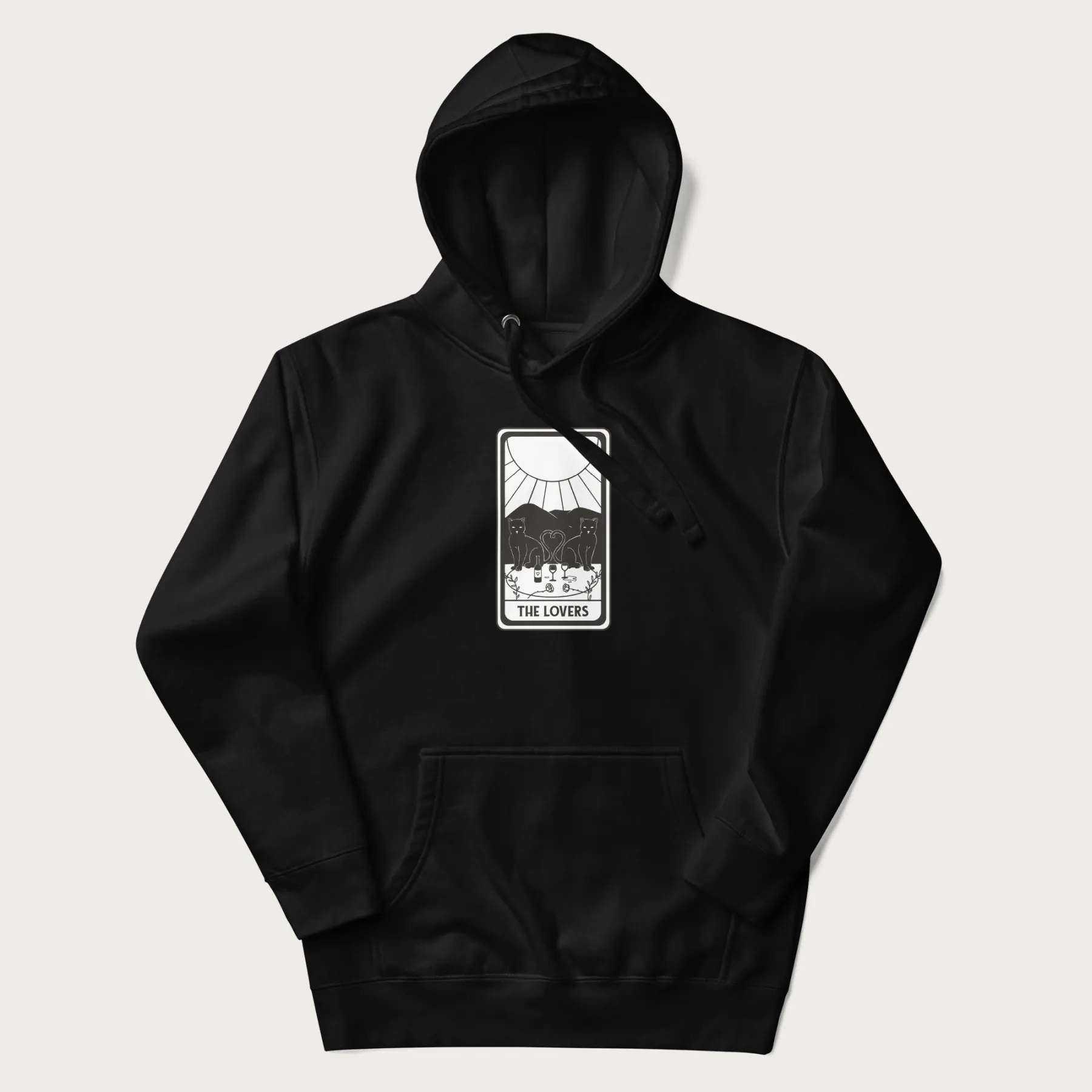 The Lovers Tarot Card Cat Hoodie - Image 6