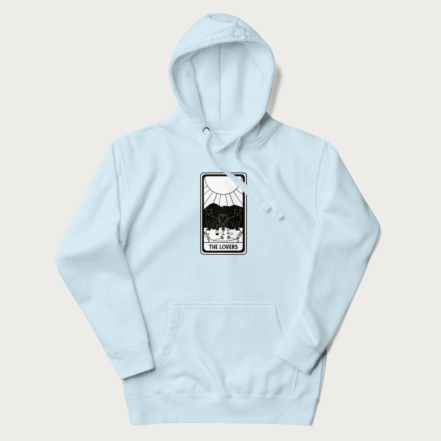 The Lovers Tarot Card Cat Hoodie - Image 8