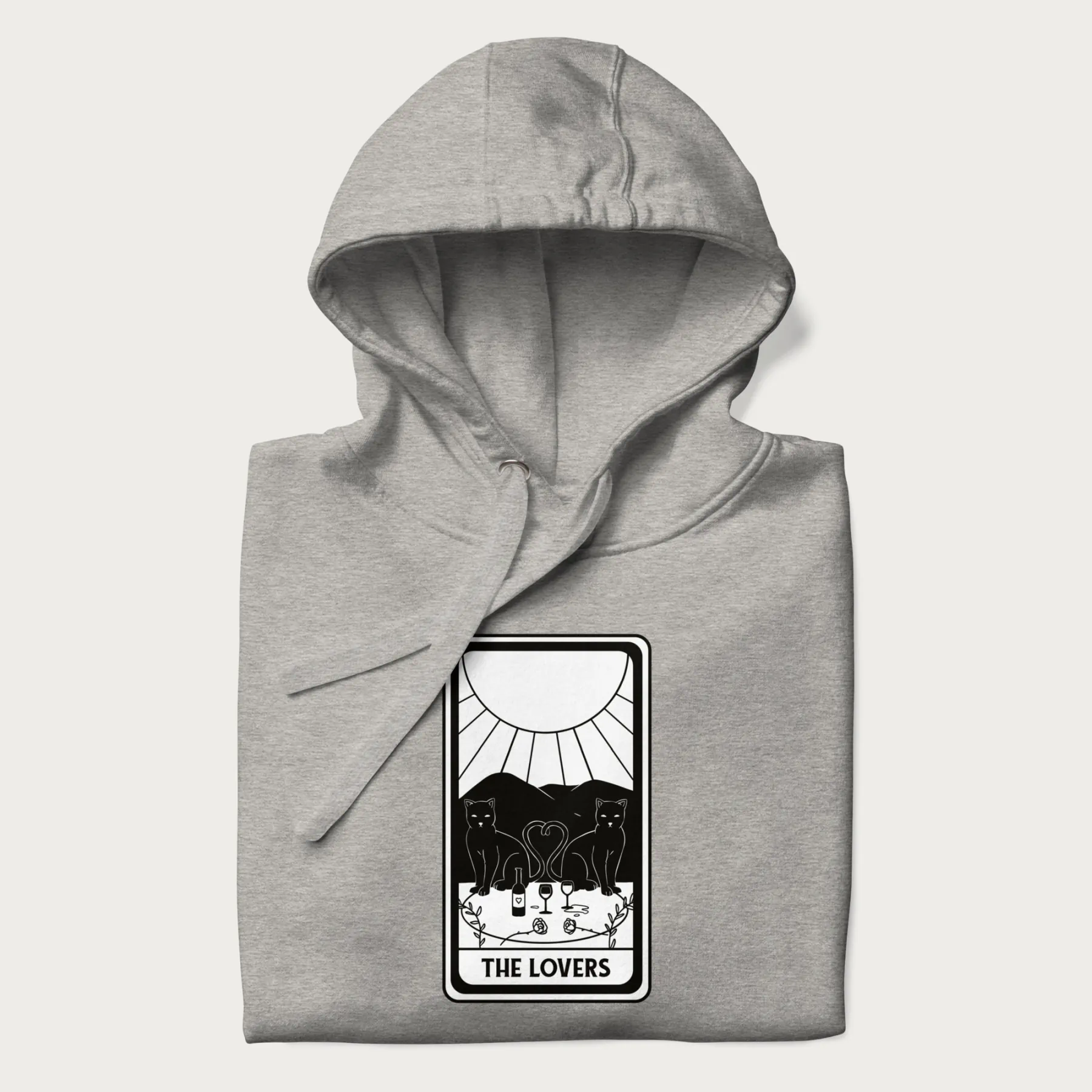 The Lovers Tarot Card Cat Hoodie - Image 9