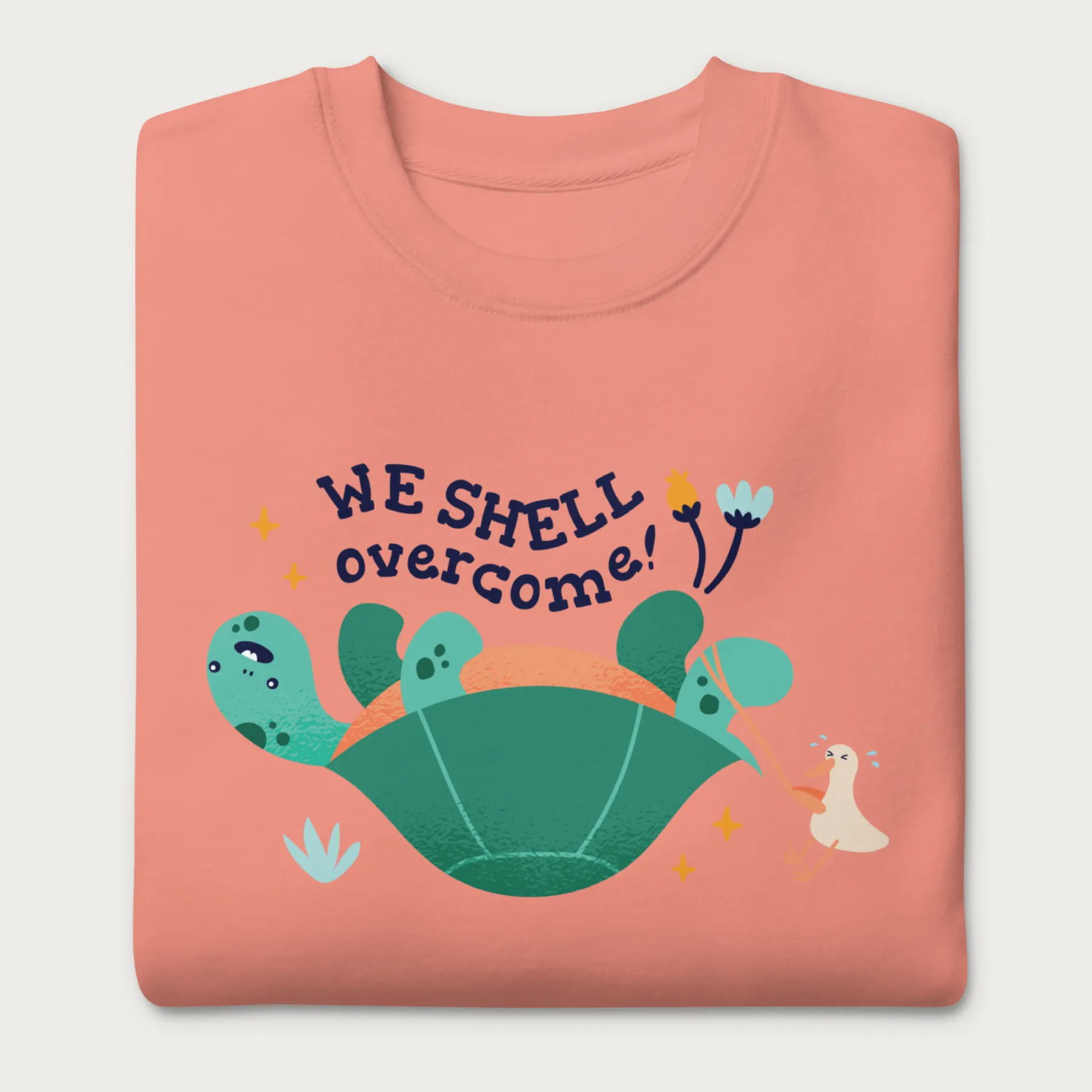 We Shell Overcome Cute Turtle Sweatshirt - Image 11